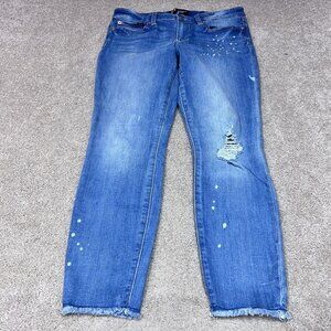 Gap Legging Skimmer Jeans Women’s Blue Distressed Pockets Size 6